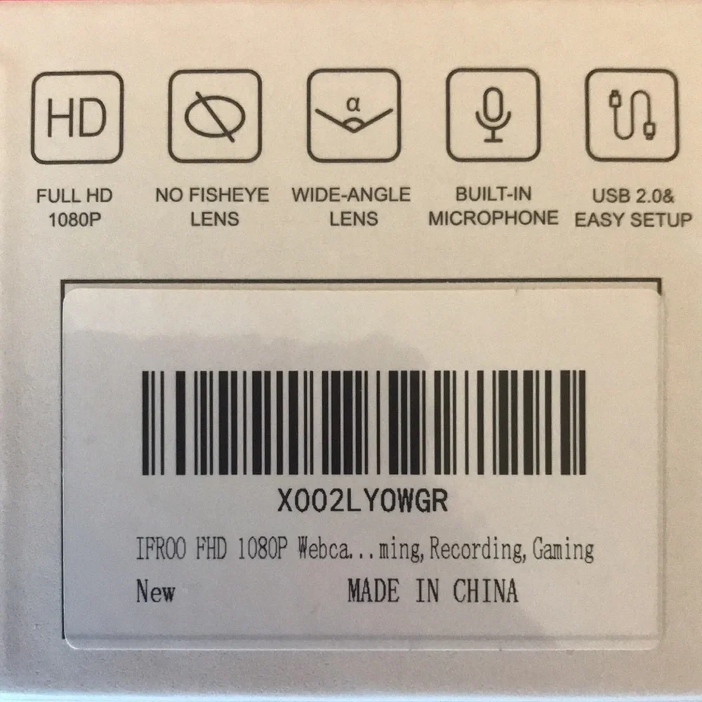 New in box WEBCAM. HD1080P